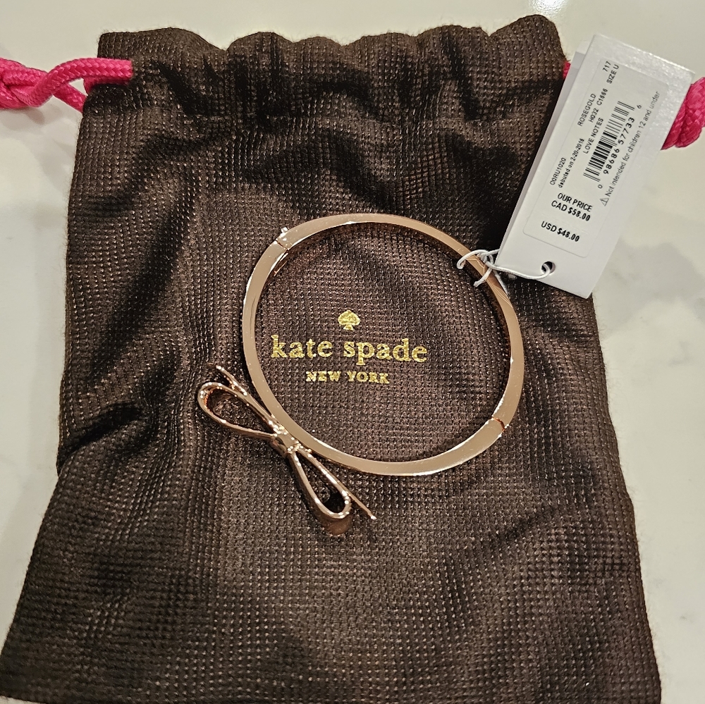 Kate Spade rose gold bangle. New with tags.